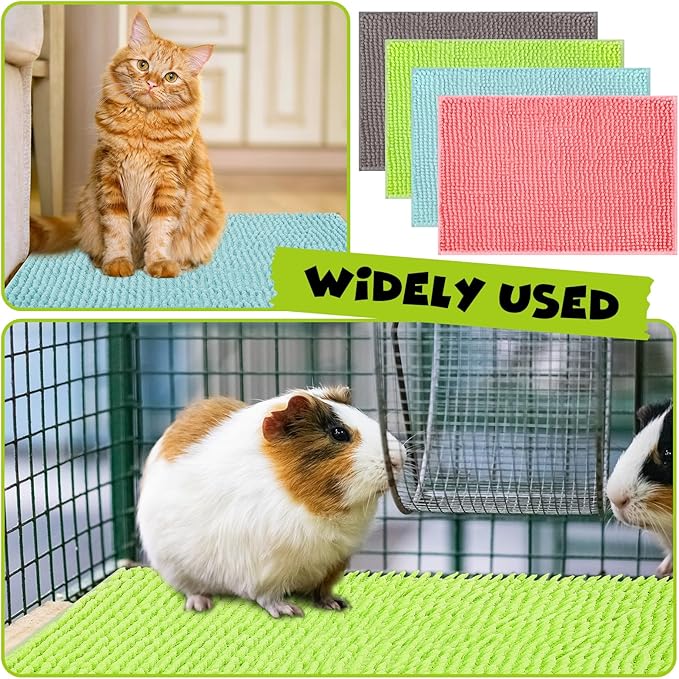 Barydat 8 Pcs Guinea Pig Cage Liner for Guinea Pig Cage Bedding Reusable Rabbit Mat Pad Washable Training Pad Animal Sleeping Bedding Mat