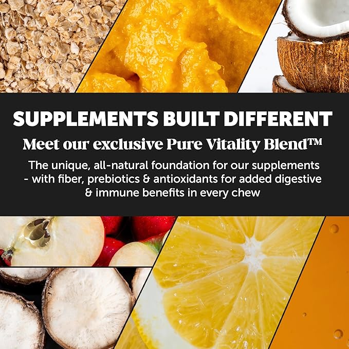 Senior Hemp Hip & Joint Supplement - Dog Joint Supplement with Hemp Oil, Glucosamine for Dogs, Collagen, MSM & Green Lipped Mussel - Mobility for Senior Dogs (Chicken 180ct)