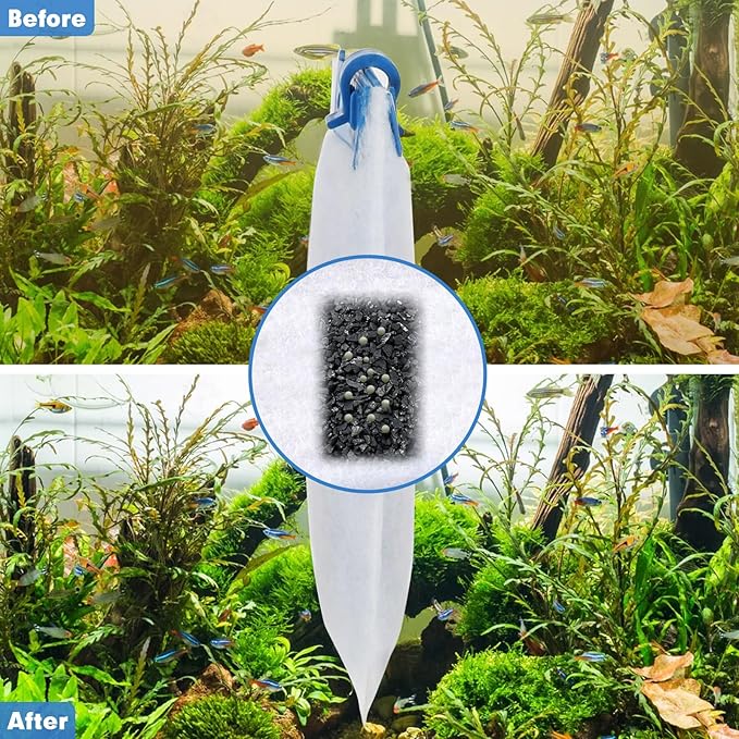 fishkeeper 10 Pack Medium Filter Cartridges Compatible with Tetra Whisper Bio-Bag Filters Replacement Filter Cartridges for Whisper Filters 10i / IQ10 / PF10 and TetraFauna ReptoFilter(Ready to Use)