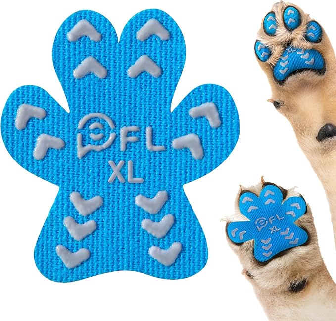 Non-Slip Paw Protector Pads for Senior Dogs, Anti-Slip Rubber Traction Stickers, Help Dogs Walk on Hardwood Floor, Pink 48pcs, XL for 41-60lbs