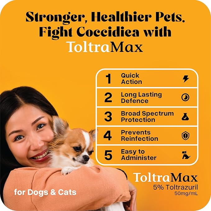 Toltrazuril 5.0% for Horses, Dogs, Cats, 500mL/16.9 Ounce, for Non-Food Chain Animals, Alfalfa