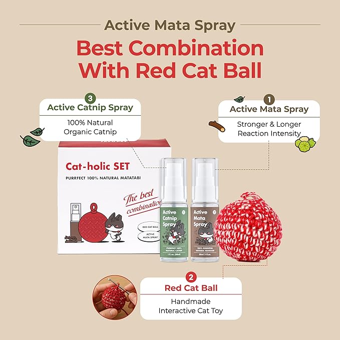 JAYU PET Active MATA Spray – 100% Natural Silvervine Spray for Cats, Liquid Catnip Alternative, Calming Spray for Indoor Kittens, Boosts Play & Engagement, Reduces Stress (1 fl oz)