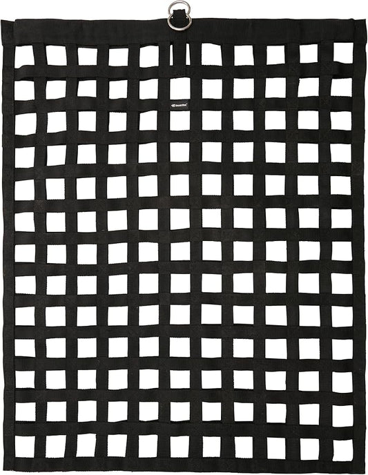 SmartEquine Slow Feed Hay Bag for Horses | Hay Feeder Net with Resistant Nylon | Gator Mouth Enclosure for Easy Loading | 2 Flakes Bag | 31" x 24.5" | Black | 2" Holes