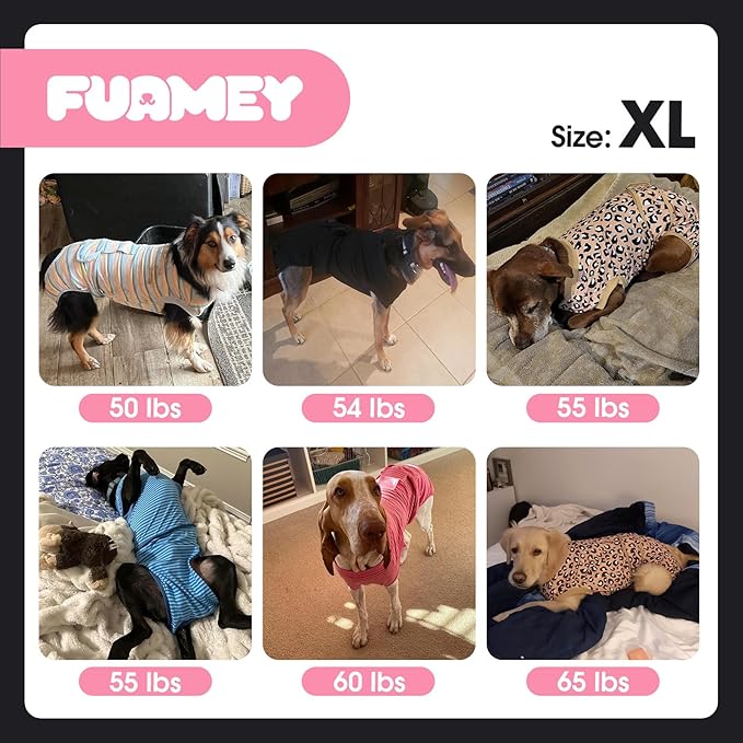 FUAMEY Dog Recovery Suit Male,Dogs Surgery Neuter Suits Puppy Spay Shirts for Female Protect Dog's Skin Anti Licking Abdominal Wounds Doggie Onesie Pet Bodysuit Alternative to Cone Green Stripes XL