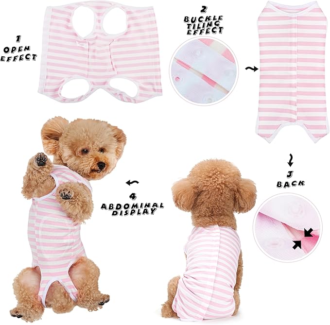 Comprehensive Post-Surgery Dog Recovery Suit: Premium Cotton Protective Wound Care Shirt for Puppies, Cats, and Small Pets - Ensuring Ultimate Comfort, Unrestricted Mobility M