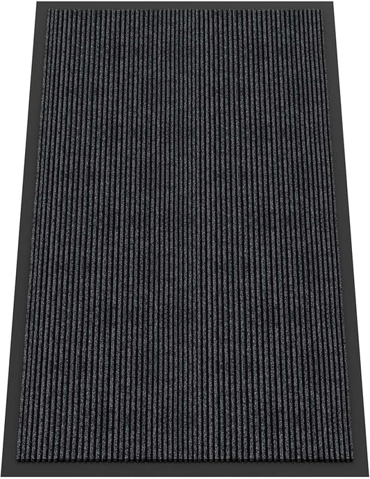 Indoor Outdoor Door Mat, 5’ x 3' Doormat for Entryway, Rubber Backing Non Slip Front Door Mat Outside Entrance, Super Absorbent Commercial Floor Mat for Home Office
