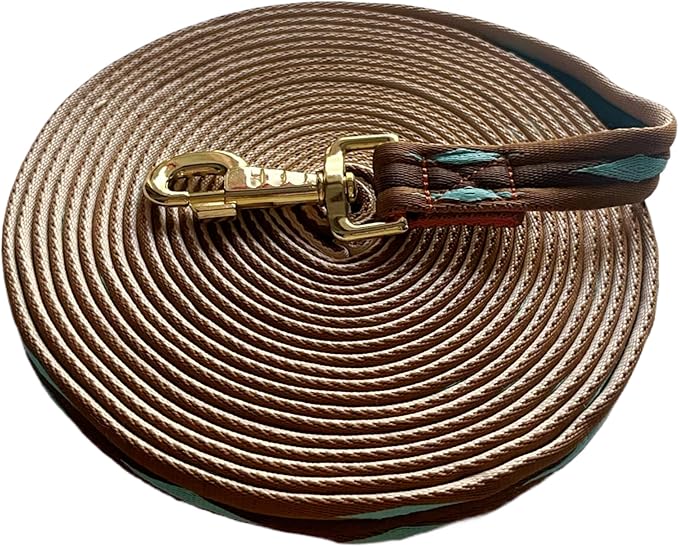 Premium Horse Training Lunge Line with Alloy Trigger Buckle for Accurate Equestrian Training of 26 Foot (8 Meters)