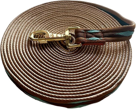 Premium Horse Training Lunge Line with Alloy Trigger Buckle for Accurate Equestrian Training of 26 Foot (8 Meters)
