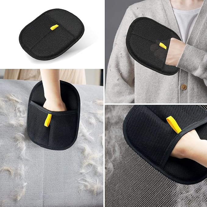 2pcs - Pet Hair Removel Glove for Cats & Dogs, Electrostatic Pet Hair Removal Gloves for Couch, Cat Grooming Gloves, Reusable Cat and Dog Hair Removel for Sofas, Furniture, Carpets and Curtains