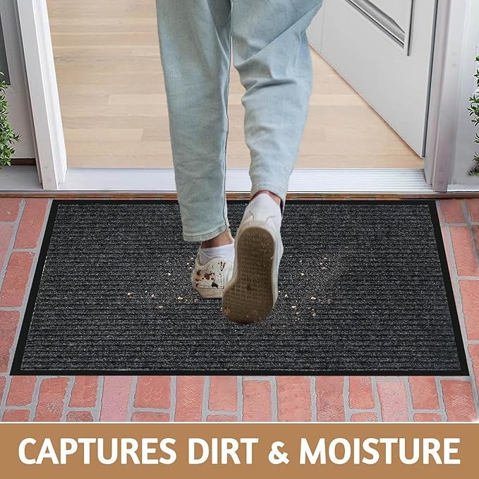 Front Door Mat Outside Entrance, 72" x 24" Sturdy Indoor Outdoor Mats for Entryway, Low Profile Welcome Doormat for Home Entrance, Non Slip Shoe Scraper Mat, Ideal for High Traffic Area