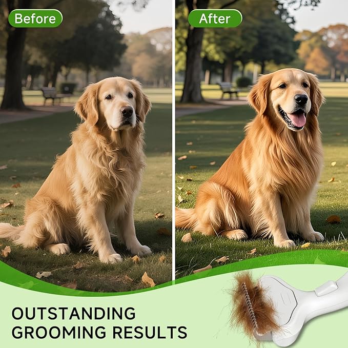 Undercoat Shedding Brush for Dogs & Cats – Professional Deshedding & Dematting Tool +Steam Brush+Waterless Shampoo