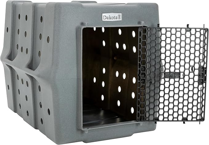 Dakota 283 Crate - Canine Rough and Tough Economy Kennel (Dark Granite, Large)