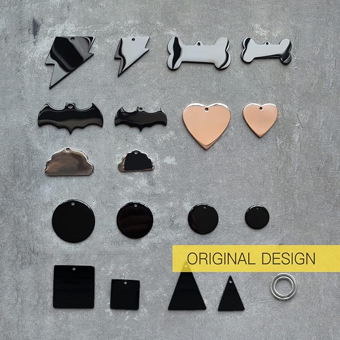 Premium 316 Surgical Grade Stainless Steel Personalized Dog & Cat ID Tags - Fun Shapes for Sporty Outdoor Pets - Custom Engraved Name & Info for Collar Accessories & Pet Necklaces Round