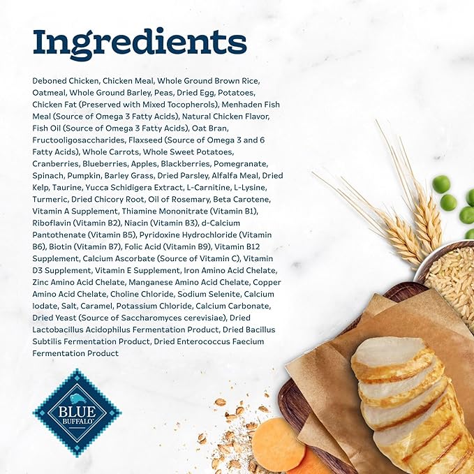 Blue Buffalo Tastefuls Adult Dry Cat Food Sensitive Stomach Formula, Made in the USA with Natural Ingredients, Chicken Recipe, 7-lb. Bag