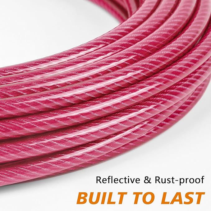 XiaZ Dog Tie Out Cable, 20ft Dog Lead for Yard, Heavy Duty Chain Line Outside for Small Medium Large Dogs Up to 250 lbs, Outdoor Dogs Runner Tether