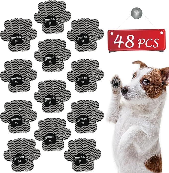 Dog Anti Slip Paw Grips Traction Pads, Dog Paw Protector with Stronger Adhesive, Toe Grips for Dogs from Slipping on Hardwood Floors, Dog Shoes Booties Socks Replacement for Older Dogs