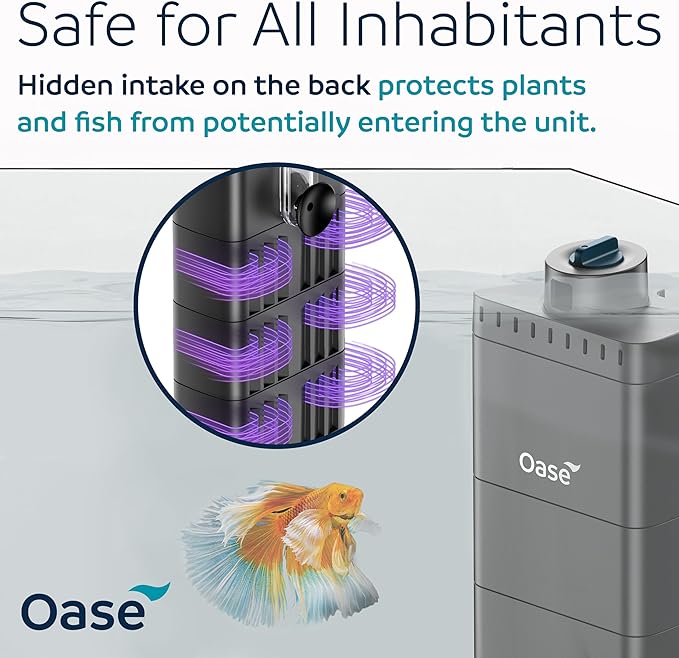 OASE EcoFlow 150 Internal Aquarium Filter, for Freshwater and Saltwater Tanks Up to 40 Gallons, Quiet, Customizable Water Flow, Multi-Stage Filtration