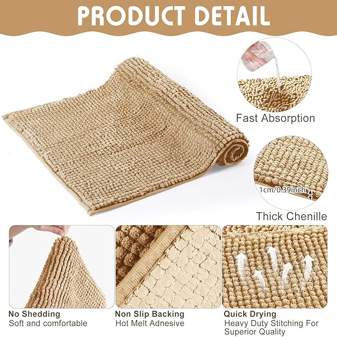 Amylove 4 Pcs Guinea Pig Cage Liner Guinea Pig Bedding Washable Fleece Pee Pads Reusable Small Animals Training Mat Small Animal Sleeping Bed for Bunny Hamster (Beige,16 x 24 Inch)