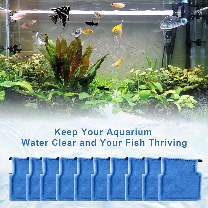 Aquarium Filter Cartridge Replacement Rite-Size A Filter Cartridges Compatible with MarineLand Penguin Power Filters 75 & 100 and for Aqua-Tech(EZ-Change #1) 5-15 Power Filters, 10 Pack