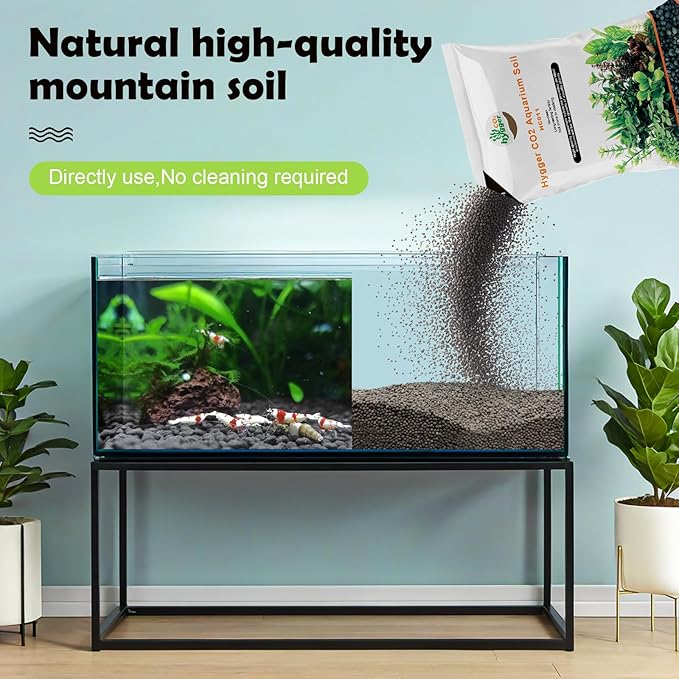 Shrimp Soil Water Grass Mud for Aquarium Fish Tank Aquascaping - Aquarium Substrate Soil for Shrimp Breeding and Plant Growth, No Washing Needed(13.2, Pounds)