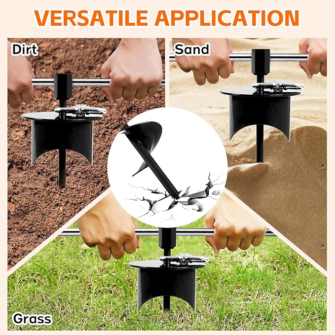 Snagle Paw Dog Tie Out Stake with Lock-Cap Prevents Pulling Out - Heavy Duty 360°Swivel Dog Stake for Outside,Yard, Beach & Camping - Rust Proof Ground Anchor for Dog Cable,Leash,Tether,up to 220 lbs