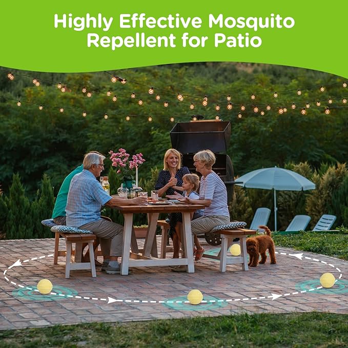 Mosquito Repellent Outdoor Patio, Mosquitoes Repellent Outdoor Powerful, Patio Mosquito Repellent for Yard, Camping, Child&Pets Friendly 10 Pack, Green