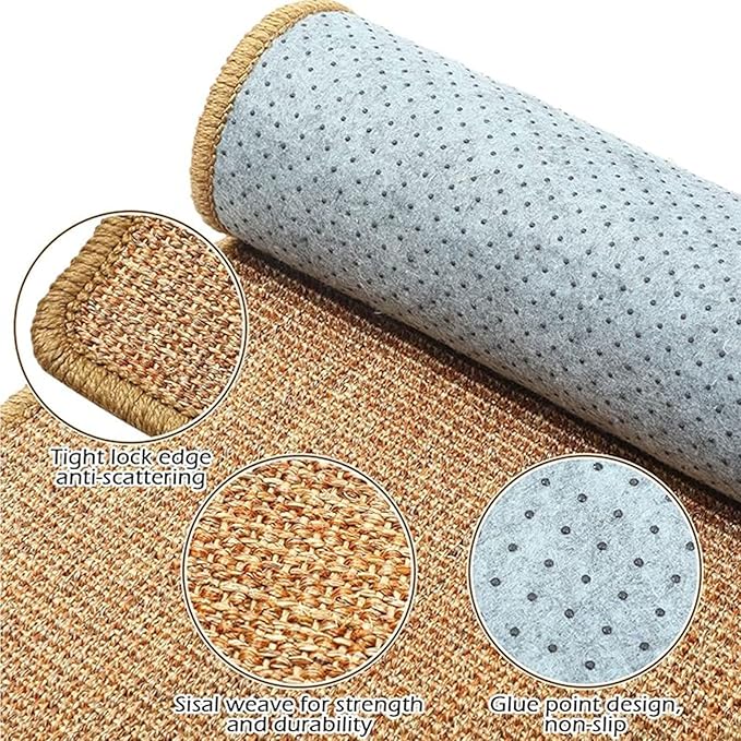 2PCS Rabbit Scratch Mat Natural Bunny Scratching Pad Claws and Teeth Care Rabbit Mats for Cages Chew Toys for Bunny Pet Cage Bedding for Biting Sleeping Nesting, 24x16