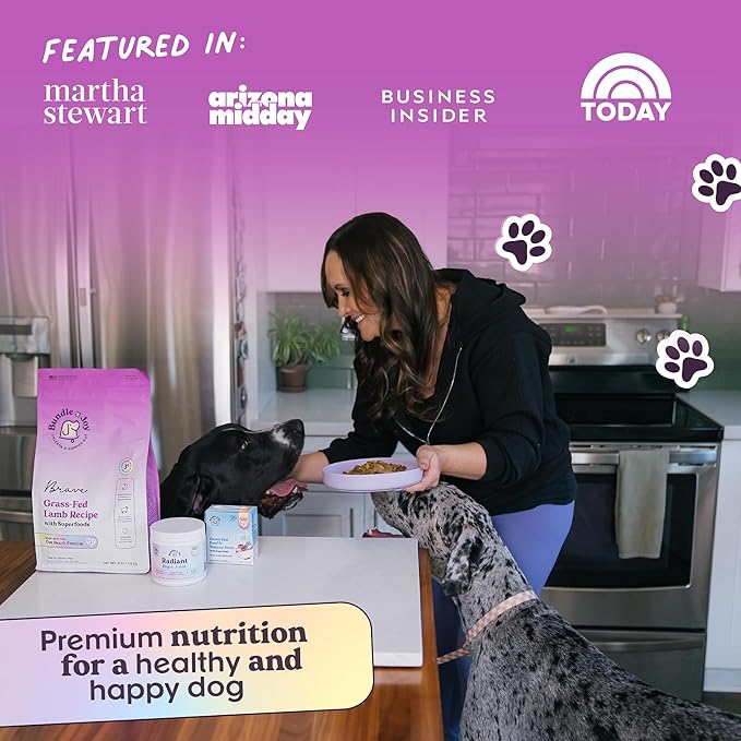 Brave Probiotic Dog Food Dry, Lamb, 4lb Bag, Allergy and Gut-Friendly Adult Kibble for Digestive Health with Grass-Fed Lamb, 20 Plant Based Superfoods, Poultry and Grain Free