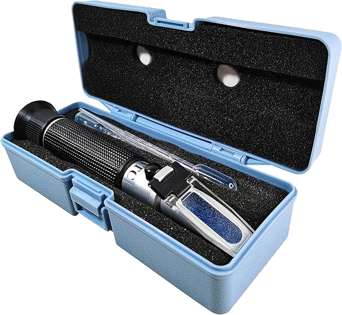Salinity Refractometer for Seawater and Marine Fishkeeping Aquarium 0-100 PPT with Automatic Temperature Compensation
