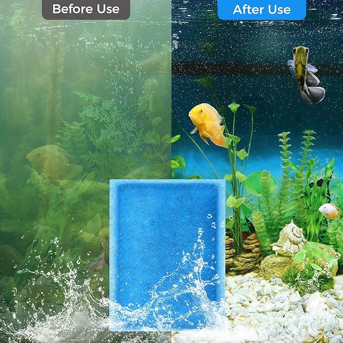 Qwakay Aquarium Filter Replacement Cartridge - 10 Pack Rite Size B Fish Tank Cartridges Compatiable with MarineLand Penguin PRO Power Filters 100/125/175 & Original Penguin Power Filter 150