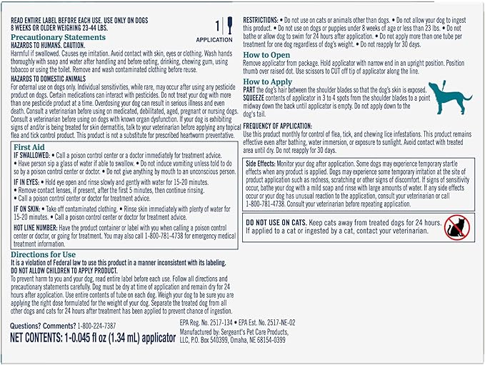 PetArmor Plus Flea and Tick Prevention for Dogs, Dog Flea and Tick Treatment, 6 Doses, Waterproof Topical, Fast Acting, Medium Dogs (23-44 lbs)