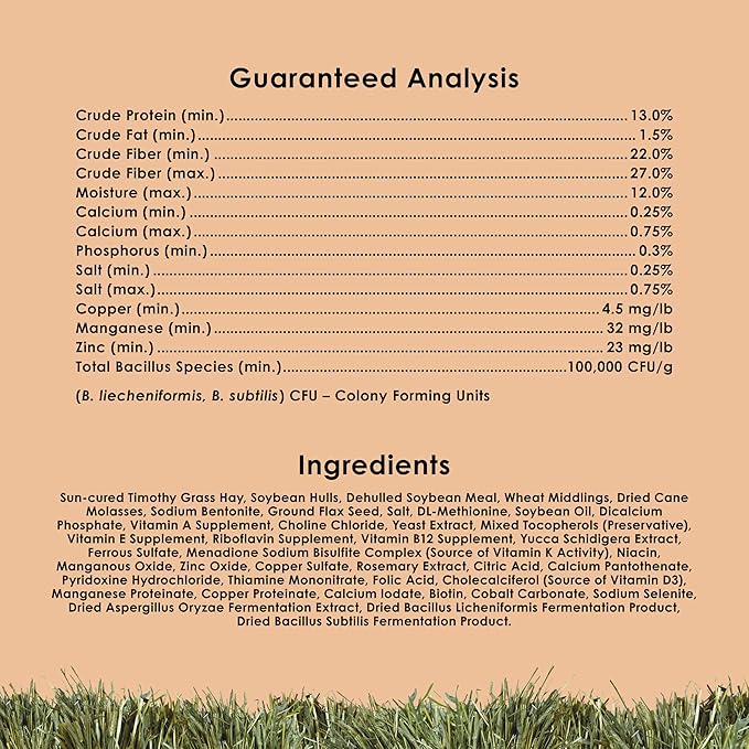 Kaytee Timothy Complete Rabbit Food, Made with Timothy Hay, High in Fiber, Supports Dental Health and Digestion, 4.5 pounds