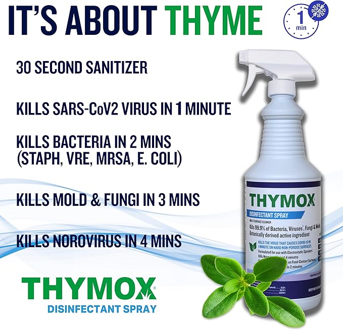 Botanical Disinfectant Spray 32 oz - All Natural Multipurpose Cleaner, Pet Friendly, Hospital Grade Disinfectant, Kitchens, Pet Hospitals, Vet Clinics, Restoration, Lemongrass Fragrance