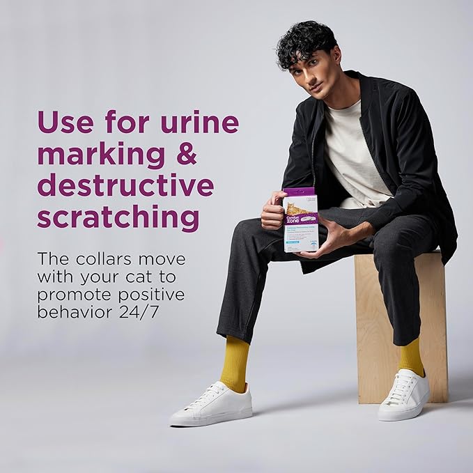 Comfort Zone Cat Calming Collar Value Pack: 4 30-Day Calming Collars for 120 Days of Calm; Cat Pheromones Help Anxiety, Reduce Stress, Urine Marking, Scratching; Indoor or Outdoor Cats; Long-Lasting