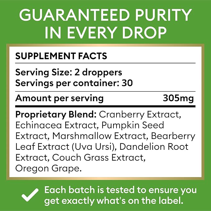 Dog UTI Treatment & Cat Urinary Tract Infection Treatment, Natural Herbal Liquid UTI Medicine, Organically Grown Cranberry Extract, Supports Urinary and Digestive Health, 2 fl oz, Made in USA
