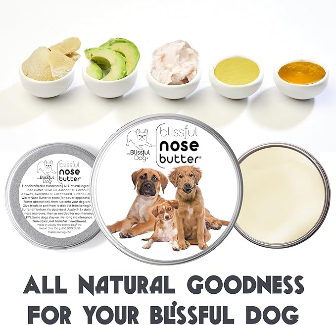 3 Cute Puppies Unscented Nose Butter - Dog Nose Butter, 8 Ounce