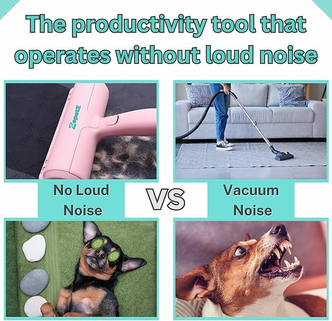 Pet Hair Removal Tool – Reusable Lint Roller for Dogs & Cats – Self-Cleaning Fur Remover Brush – Ergonomic Lint Roller for Carpet, Bedding, Couch, Car Seat & More (Pink)