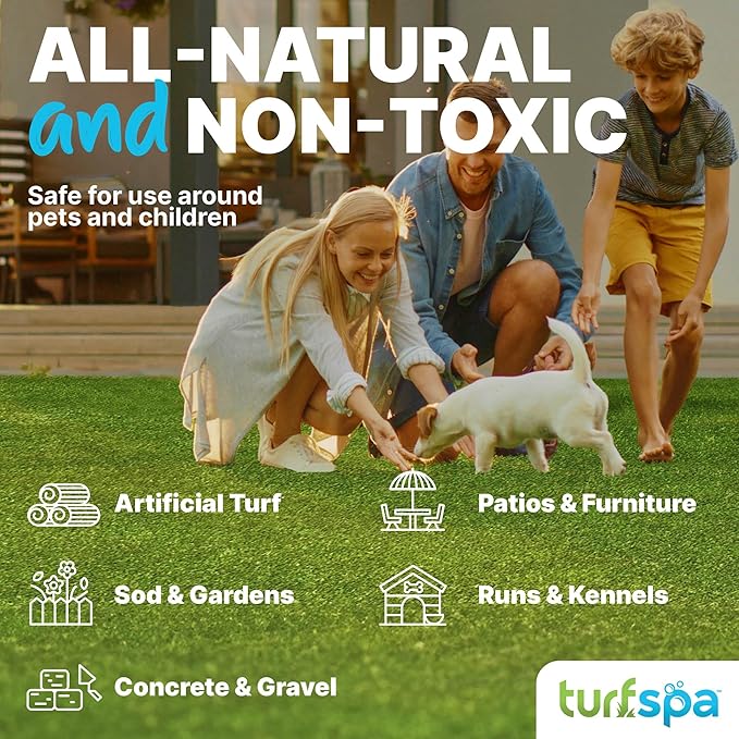 Urine & Odor Turf Detox: 32 oz Professional Enzyme Cleaner & Odor Eliminator for Artificial Grass, Turf, Concrete, Patio & Kennels, Pet Urine Enzymatic Cleaner for Dogs & Cats