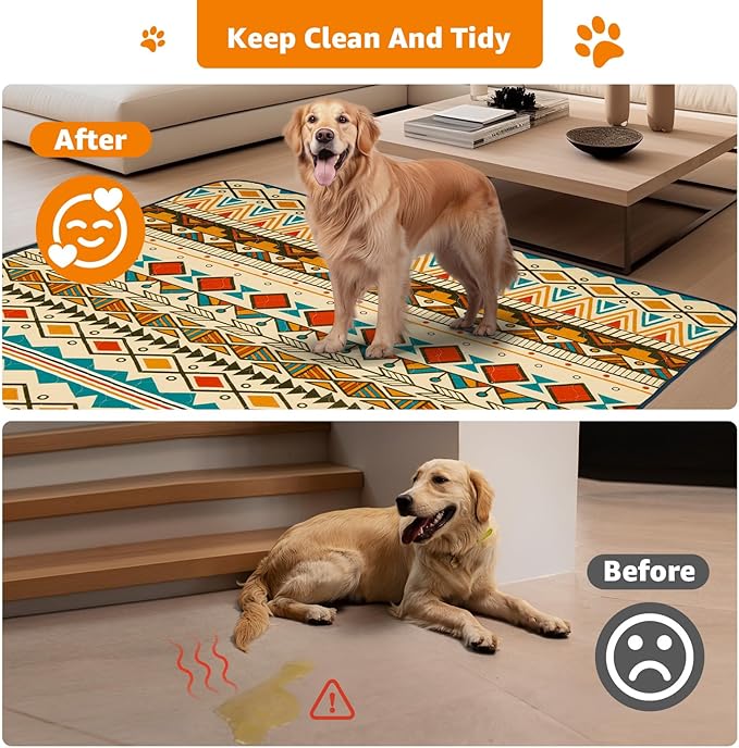 LOOBANI Reusable Pee Pads for Dogs: 2 Pack Washable Puppy Pads Waterproof 41"x41", Super Absorbent Whelping Pad, Leak-Proof & Non-Slip Dog Training Pads for Floor, Potty, Playpen, Crate (Yellow)