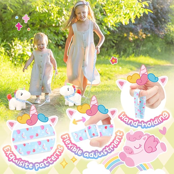 Tagitary Plush Toy Interactive Unicorn Toys for Kids with Sounds,Walking,Tail Wagging and Head Nodding, Unicorn Stuffed Toys for Kids with Leash,Christmas Birthday Gift for Toddlers Kids