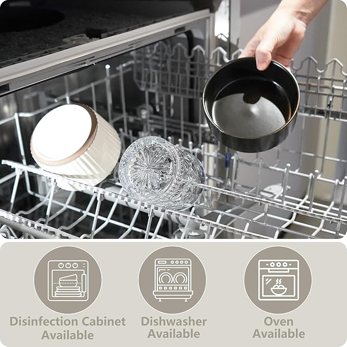 Ceramic Elevated Dog Bowls, Pet Food and Water Bowl Set for Small Dogs and Cats, 1.7 Cups Elevated Cat Bowls with Wood Stand, 14OZ, Black