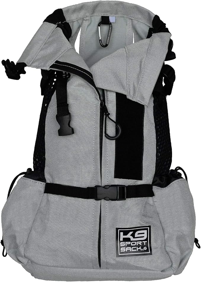 K9 Sport Sack Air 2 - X-Small, Light Grey - Ideal for Dogs with 9-12” Back Length - Durable, Breathable Backpack-Style Carrier - Perfect for Walks, Short Hikes & Public Transportation