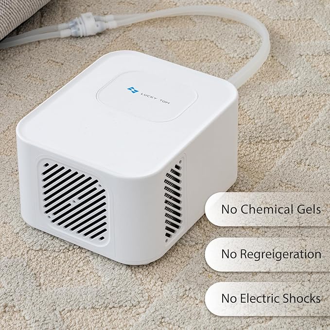 Pet Bed Cooling System, Consistent Cold Water Pad, No Refrigeration or Chemical Gel Needed, Machine Washable Bed, Ideal for Home and Crates (Cooling Green, 35" x 22")