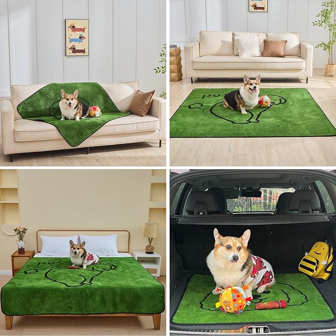 Qeils Reusable Puppy Pads, Washable Pee Pads for Dogs 2 Pack Durable Absorbent Leakproof Dog Training Pads for Home or Travel, Non-Slip Wee Wee Pads Potty Pads 18"x24"