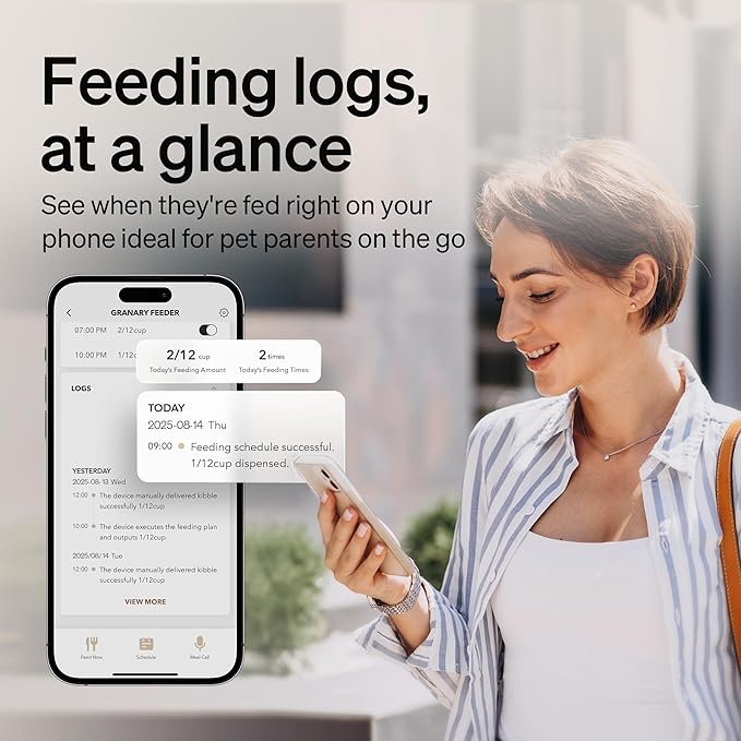 PETLIBRO 5L Automatic Cat Feeder for 2 Cats, 5G&2.4G Wi-Fi Programmable Cat Food Dispenser with Dual Stainless Steel Bowls, Airtight Lock Fresh Technology, Low Food Sensor