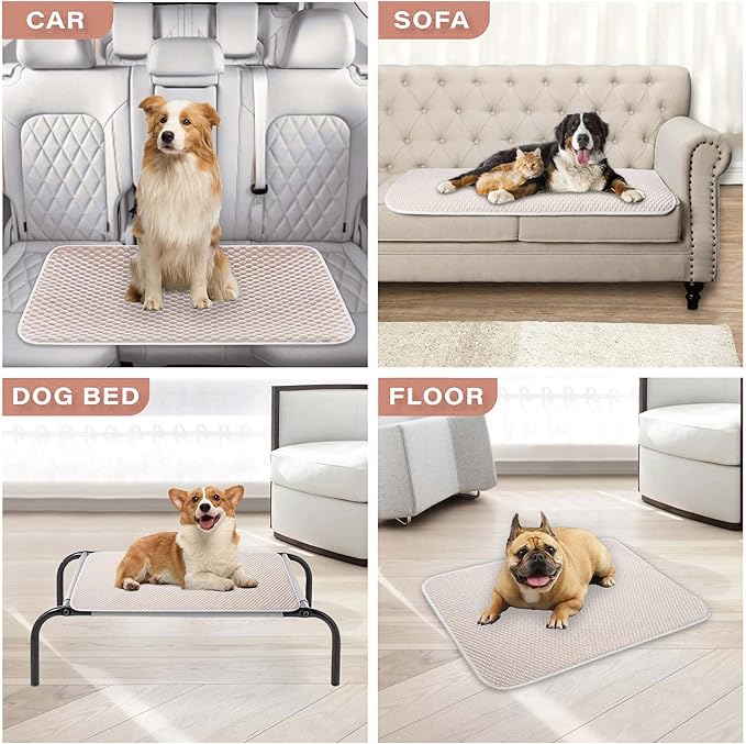 MICROCOSMOS Pet Cooling Mat & Sleeping Pad- Breathable Bubble Surface, EZ Clean. Keep Cooling for Pets, Kids and Adults in Summer.(Brown, 28" x 22")