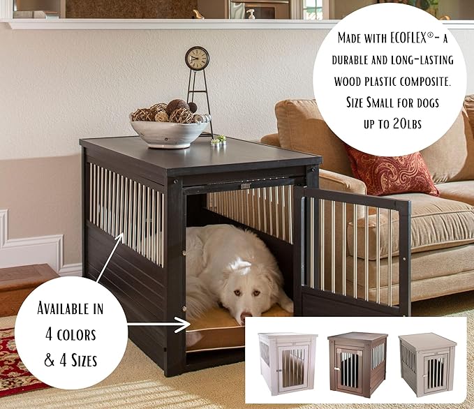 New Age Pet EHHC404XL ecoFLEX Pet Crate/End Table, Antique White, X-Large