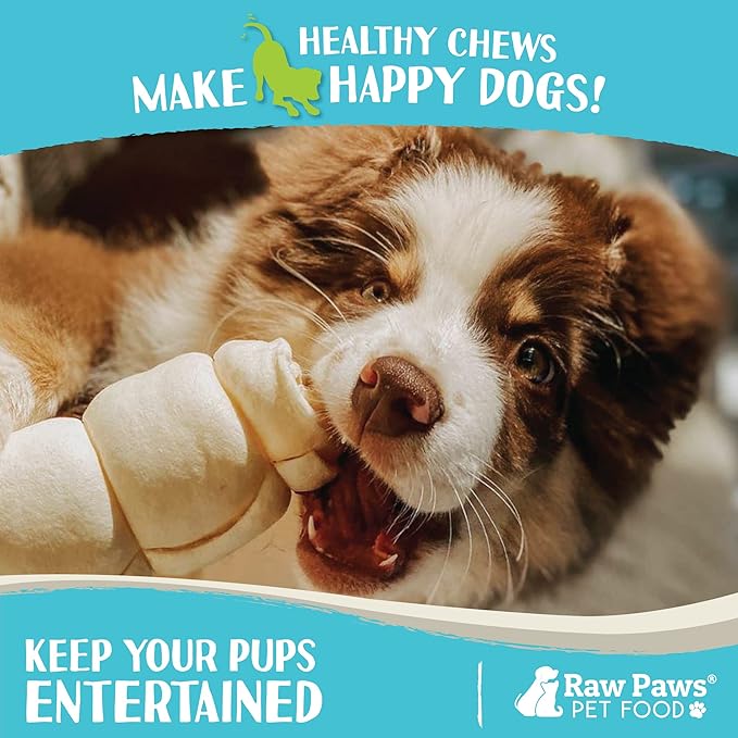 Raw Paws Beef Cheek Rolls for Dogs Large - 10 inch (4 Pack) - Packed in USA - Free-Range, Rawhide Alternative Dog Chews - Retriever Rolls - Beef Cheeks for Dogs