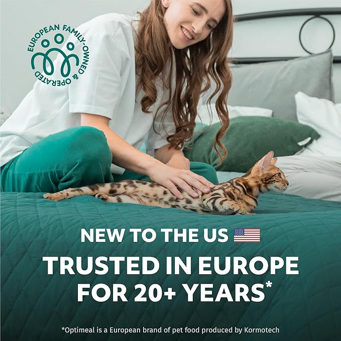 Optimeal Grain-Free Wet Cat Food – Shrimp & Salmon Recipe, High Protein & Moisture Rich Indoor Adult Cats Food, Tender Morsels in Savory Gravy Natural Ingredients - 3 oz Pouches, 12 Pack