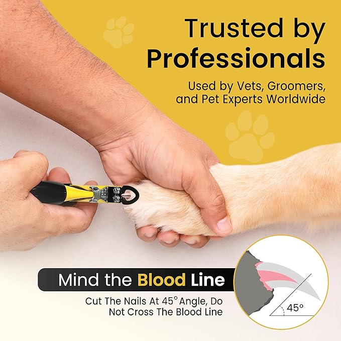 Resco Deluxe Dog Nail Clippers, Original Pet Nail Trimmer, Made in USA, Large, Yellow
